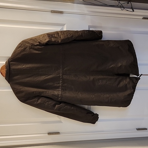 french connection parka heavy long green winter heavy jacket size 6 - Picture 7 of 9